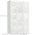 thumbnail image 3 of HOMCOM Garde-Robe Portative Armoire Pliante avec Rangement en Cubes, Blanc, 3 of 10
