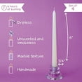 thumbnail image 3 of CANDWAX 8 inch Taper Candles Pack of 4 - Dripless Taper Candles and Unscented Candlesticks - Perfect as Dinner Candles and Household Candles - Ivory Candles, 3 of 8