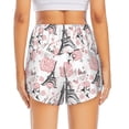 thumbnail image 2 of Lsque Paris Printed Women's Running Shorts with Liner Pockets,Elastic Quick Dry Workout Athletic Gym Yoga Shorts,Womens High Waist Shorts-Large, 2 of 9