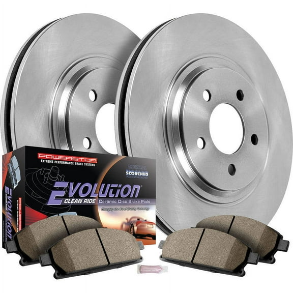 Power Stop Front and Rear Stock Replacement Brake Pad and Rotor Kit KOE6740