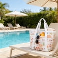 thumbnail image 6 of Yeciiwht Mesh Beach Bag with Handles - Large Capacity Storage Tote Bag, Swimming Pool Travel Organizer for Toiletries, 6 of 6