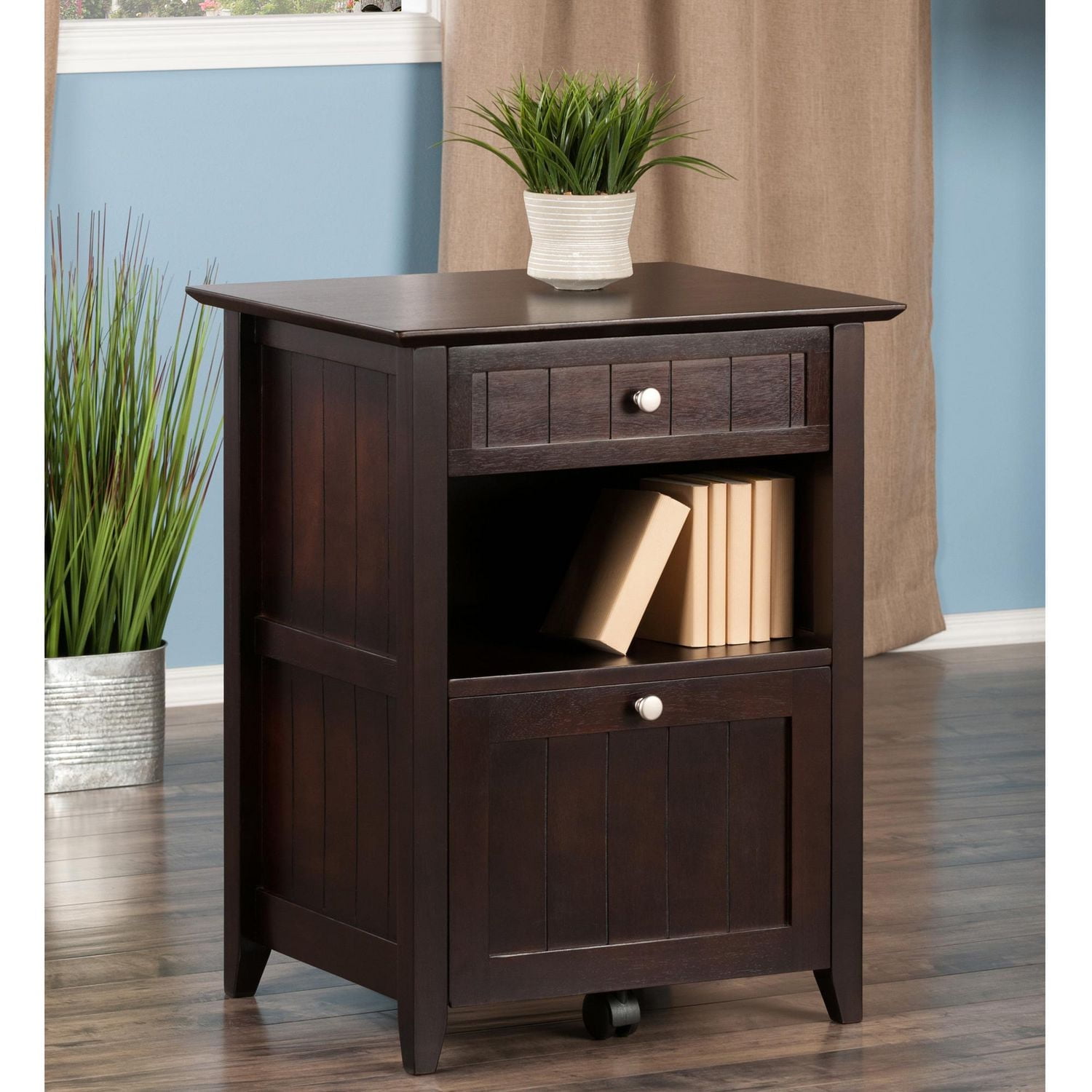 Winsome Burke File Cabinet Coffee Finish