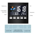 thumbnail image 6 of Tssuoun LCD Desktop Alarm Clock Electronic Digital Display Temperature Humidity Weather Battery Operated Home Calendar, 6 of 7
