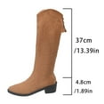 thumbnail image 7 of Rokment Fall Wide Calf Knee High Boots for Women with Back Zipper 2025 Winter Fashion Pointed Toe Long Tall Dress Boots, 7 of 7