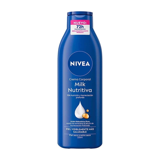 Crema corporal NIVEA Milk Nutritiva humectante 220 ml