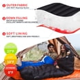 thumbnail image 3 of QEZER 10°F Ultra-Warm Lightweight Adult Sleeping Bag Compression Sack - for Winter Backpacking, Camping & Hiking, 3 of 6
