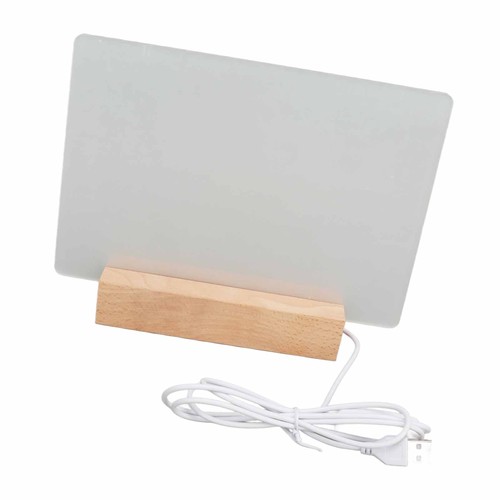 Dry Erase Board Set, Lighting Base Easy Erasing Wide Application White 220x150mm Schedule Board Durable Acrylic  for Home