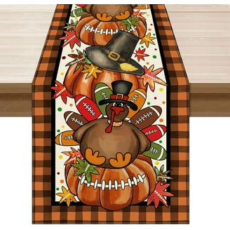 XCHI Halloween Table Runner - 13x72 Inch Orange And Black Spider Web Design For Party Dining Decor
