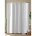 thumbnail image 4 of Shower Curtain Grey Stripes Bathroom Curtains with Hooks, Waterproof Fabric French Stripe Farmhouse Style Bath Shower Curtains Set for Bathroom Bathtubs Decor 72x72 Inch, 4 of 8