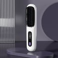 thumbnail image 3 of Fiudx Plancha de Pelo, Cepillo Cerámico de Calentamiento Rápido, Peine de Doble Capa Seguro, Control de Temperatura Ajustable, Peinados Elegantes y Brillantes, Ideal para Viajes, Todo Tipo de Cabello, 3 of 7