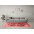 thumbnail image 3 of Ahgly Company Indoor Round Medallion Red Traditional Area Rugs, 6' Round, 3 of 4