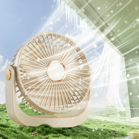 

Usloyux Desk Fan Savings High Power Cool Small Fan Desktop Silent Rechargeable Office Small Student Dormitory Portable Fan
