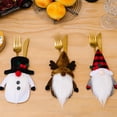 thumbnail image 2 of Christmas Tableware Holder Swedish Santa Gnome Knife Fork Pouch Bag for Xmas New Year Party Dinner Table Decoration Ornaments, 2 of 5