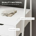 thumbnail image 5 of ZOPan Home Office Desk, Computer Desk with A Frame for Small Spaces, Writing Table with Drawer and Storage Shelves, White, 5 of 10