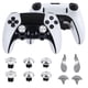 thumbnail image 3 of Compatible con el mando Edge de PlayStation 5: tapas metálicas altas/bajas para joysticks, palancas PS5 y kit de botones traseros, 3 of 5