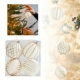 thumbnail image 3 of 4ct White and Gold Christmas Ball Ornaments Set - Elegant Shatterproof Xmas Tree Decorations, Assorted Hanging Orbs for Holiday & Party Decor, 3 of 7