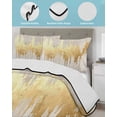 thumbnail image 4 of Modern Gold Twin Size Down Alternative Comforter, Lightweight Comforter Quilt Bedding Set with Pillow Shams Abstract Minimalist Grunge Art Color Block All Seasons Bed Comforter Duvet Insert 68"x86", 4 of 7