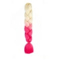 thumbnail image 1 of Zhuge Extensiones de cabello trenzado para mujeres, 6 paquetes de 100 g/paquete, 24 pulgadas, de rubio a rosa, 1 of 2