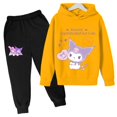 thumbnail image 3 of Chándal informal divertido de Hello Kitty para niños, sudaderas con capucha Kuromi para niños, conjuntos de 2 piezas, pantalones largos, trajes para niñas bebés, chándal deportivo, 3 of 5