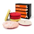 thumbnail image 1 of Kit de pads de pulido SPTA de 12,5 cm, 6 piezas, esponja, lana y microfibra, 1 of 9
