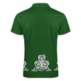 thumbnail image 5 of Celtic Shamrock Men Zipper T-shirt Summer Casual Short Sleeve T-shirt Top, 5 of 7