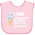 thumbnail image 3 of Inktastic I Make Ice Cream Disappear What's Your Power Boys or Girls Baby Bib, 3 of 4
