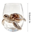 thumbnail image 3 of Gunhay Clearence Artisanal Blue Ringed Octopus Glassware 3D Octopus Stemless Wine Glasses, Handcrafted Marine Animal Bar Glass, Unique Nautical Gift for Nature & Zoo Lovers(Sea Turtle), 3 of 3