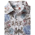 thumbnail image 4 of Ma Croix Men's Premium Button Down Shirt Paisley Printed Tailored Slim Fit, 4 of 8