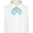 thumbnail image 4 of INSPIRE CHIC Women's Satin Adjustable Pre-Tied Double Layer Collar Bow Tie for Uniform Shirt Light Blue One Size, 4 of 5