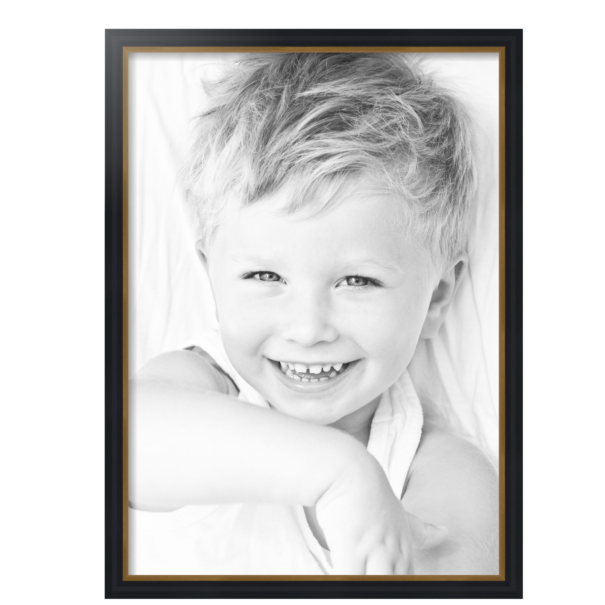 ArtToFrames 20" x 28" Black Velvet with Gold - 1.25 Picture Frame, 20x28 inch Black MDF Poster Frame (WOM-4690),  Pack