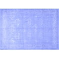 thumbnail image 1 of Ahgly Company Machine Washable Indoor Rectangle Persian Blue Traditional Area Rugs, 5' x 8', 1 of 4