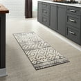 thumbnail image 3 of Maples Rugs Distressed Bohemian Diamond Ivory/Gray Indoor Hallway Runner Rug, 2' x 6', 3 of 7