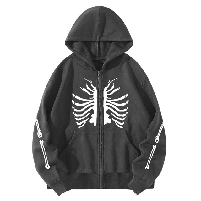 Cathalem Sweats à Capuche Décontractés Manches Longues Pull Léger, Gris Foncé L