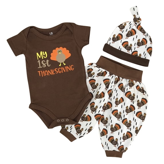 girls my 1st thanksgiving turkey layette harem pants (18 months)