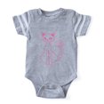 thumbnail image 1 of CafePress - Pink Outline Kitty - Cute Infant Baby Football Bodysuit, 1 of 1