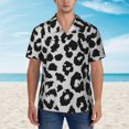 thumbnail image 2 of Susaid Similar To Leopard Print Print Short Sleeve Shirts Button Down Casual Shirts Summer Beach Aloha Button Down Short Sleeve for Men ,Large, 2 of 7