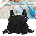 thumbnail image 3 of Oblique Two Way Radio Harness Adjustable Walkie Talkie Chest Bag Pocket for Military Hospitals Restaurants, 3 of 4