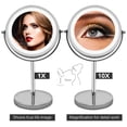 thumbnail image 4 of Makeup Mirror 7 Inch LED Makeup Mirror With Light 360 Degree Rotating Double Sided Lighted Mirror Portable Magnifying Vanity Mirror, 4 of 8