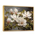 thumbnail image 2 of Designart "Magnolia Serenity in White and Green" Floral Floater Framed Wall Decor, 2 of 7