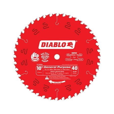 Diablo 10 in. D X 5/8 in. General Purpose TiCo Hi-Density Carbide Saw Blade 40 teeth 1 pk