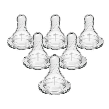 Level 1 Narrow Baby Bottle Silicone Nipple - Slow Flow - 6pk - 0m 