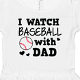 thumbnail image 4 of Inktastic I Watch Baseball with My Dad Girls Toddler Dress, 4 of 5