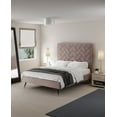 thumbnail image 2 of Manhattan Comfort Crosby Queen-Size Bed with Solid Wood Frame in Blush, 2 of 9