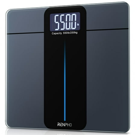 RENPHO 550lb Scale for Body Weight, Digital Bathroom Scale with Large LED Display, Big Platform Weighing Machine with Extra-High Capacity, Most Accurate to 0.05lb, 13x11.8in, Core 1L
