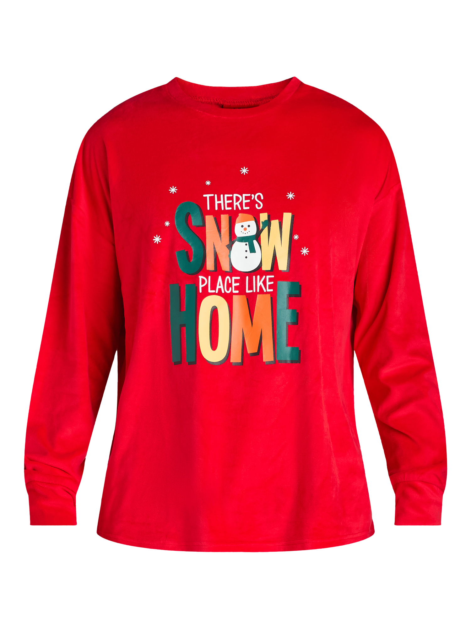 Jolly Jammies Men's Holiday Red Snowman Matching Family Pajamas Set, 2-Piece, Sizes S-2XL