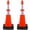 Orange, variant on 8 Pack 12" Green Traffic Safety Cones, PVC Parking Cone Construction Cones w/Reflective Collar, Heavy Duty Base for Driving Practice, Parking Lots and Roadwork