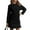 Black, variant on NANAIQ Sweater Dress for Women Fall Cute Pleated Cable Knit Mini Dress Twofer Style Crewneck Long Sleeve Short Dresses Brown L