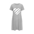 thumbnail image 5 of Chemises de Nuit pour Femmes Vêtements de Nuit Chemises de Nuit à Manches Courtes Robe de Nuit Douce Robe de Nuit Classique Vêtements de Nuit à Manches Courtes Robe de Nuit Imprimée Tee Robe de Nuit Gris m, 5 of 5