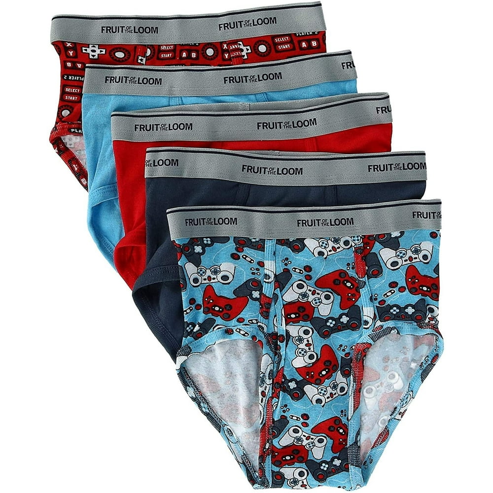 Fruit of the Loom Fruit of the Loom Boys` 5pk Print/Solid Fashion