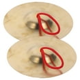 thumbnail image 4 of Raindrops Hand Cymbals 1 Pair Golden Color Percussion Instruments for Kids and Adults Musical Toy Set, 4 of 8